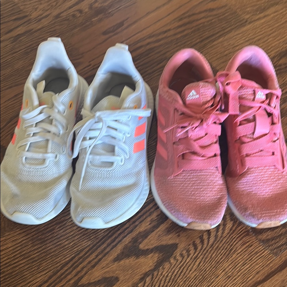 Adidas women Pink and White Sneakers